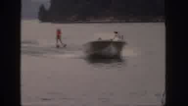 Michigan USA (1961): Person Falls Down Into The Water While They Are Jet Skiing