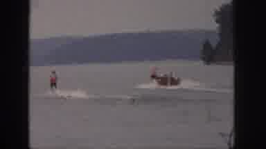 Michigan USA (1961): On The Lake Waterskiing With Friends And Family Summer Time