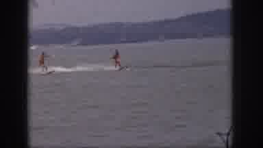Michigan USA (1961): Two Men Enjoying Water Skiing