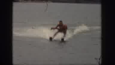 Michigan USA (1961): Man Water Skiing On Lake