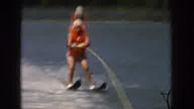 Michigan USA (1961): Water Skiing In Orange Life Vest