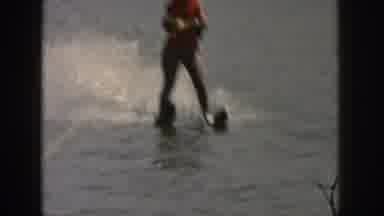 Michigan USA (1961): Grainy Video Of Person Water Skiing While Wearing Life Vest
