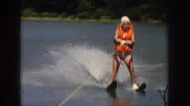 Michigan USA (1961): Person Practicing Water Skiing