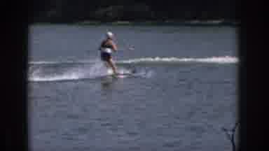 Michigan USA (1961): Woman Skiing Behind A Boat And Doing A Great Job Staying