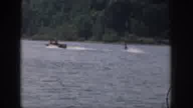 Michigan USA (1961): Water Skiing At A Resort On A Hot Summer Day In The Country