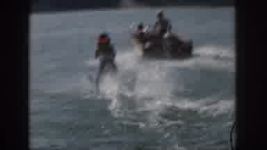Michigan USA (1961): Water Skiing With A Boat And A Rope In The Old Times