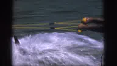 Michigan USA (1961): A Man Partaking In Water Sports And Waterskiing On The Water