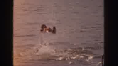 Michigan USA (1961): A Female In The Lake And Going For Ride On Jet Skis