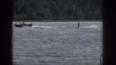 Michigan USA (1961): Person Practicing Water Skiing