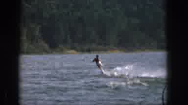 Michigan USA (1961): Surfing Sport For Relaxation In The Sea Next To A Boat And