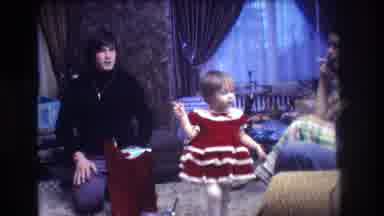 Medford New Jersey USA (1973): A Child Take Their First Steps On Christmas And It