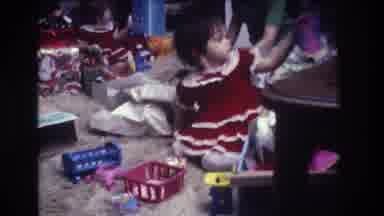 Medford New Jersey USA (1973): Child Plays With New Present At A Birthday Party