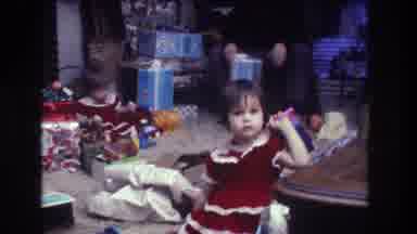 Medford New Jersey USA (1973): Little Girl Toddler Red Dress Living Room