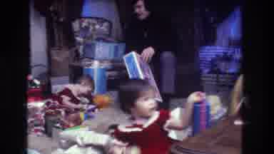 Medford New Jersey USA (1973): Christmas Morning Opening A Big Haul Of Gifts With