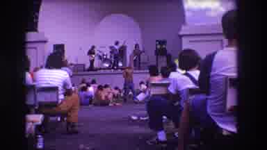 Medford New Jersey USA (1973): People Listening To A Band Playing On Stage