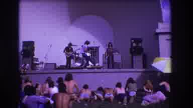 Medford New Jersey USA (1973): Lead Singer Dancing With Band During Concert In