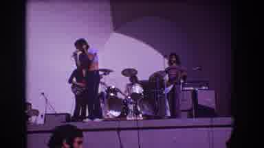 Medford New Jersey USA (1973): Rock Band On Stage Giving Precormance, Man Standing