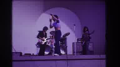 Medford New Jersey USA (1973): Band On Stage Performing Cuts To Tiered Cake Being