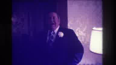Medford New Jersey USA (1973): Father Embarrassing The Bride At A Wedding Party In