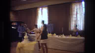 Boston USA (1974): A Beautiful Couple Walks Towards Each Other At A Wedding