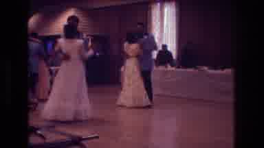 Boston USA (1974): Wedding Party Waltzing On A Wooden Dance Floor In Front Of A