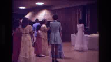 Boston USA (1974): Bride Throwing Bouquet To Ladies At A Wedding