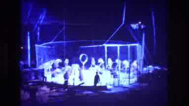 Boston USA (1974): Lion Jumping Through A Hoop At An Old Circus Show