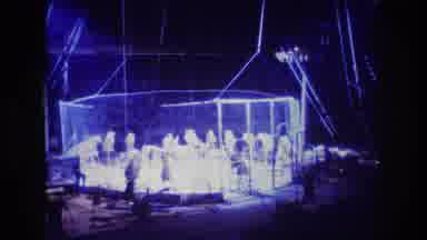 Boston USA (1974): Circle Lions Cage Perform Fire Ring Lights Whip Circus Flash