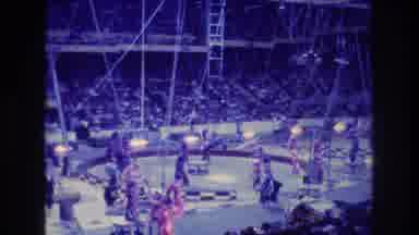 Boston USA (1974): Zoo Circus Show Animals People Dancing Lights Fire Rope Crowd