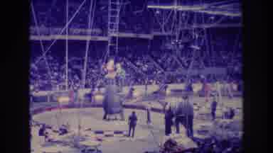 Boston USA (1974): Old Video With Circus Performers And Elephants Performing For A