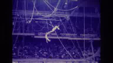 Boston USA (1974): Trapeze Artists Swinging Through The Air In A Circus