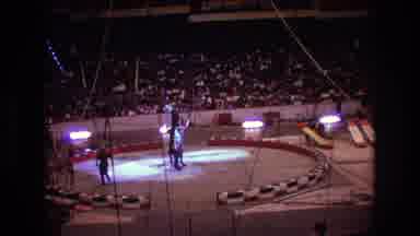Boston USA (1974): Trained Horse And Acrobats Performing At Evening Circus Show