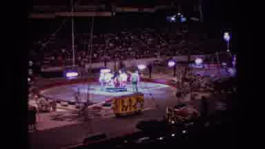 Boston USA (1974): Two Performers At A Circus Spinning Around Their Attraction