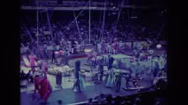 Boston USA (1974): Dressed Up Circus People Are Parading Around A Stadium With