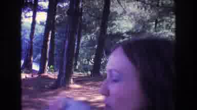 Baxter Maine USA (1975): Family Enjoying Beautiful Day In The Woods By The Lake