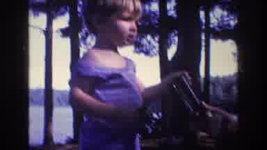Baxter Maine USA (1975): Child Being Recorded Outside