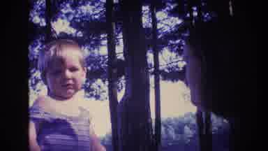 Baxter Maine USA (1975): A Mother An Her Son Out In The Woods Singing