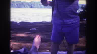 Baxter Maine USA (1975): Child Playing On The Beach