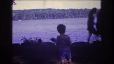Baxter Maine USA (1975): Baby People Child Little Curious Vacation Fun Lake Male