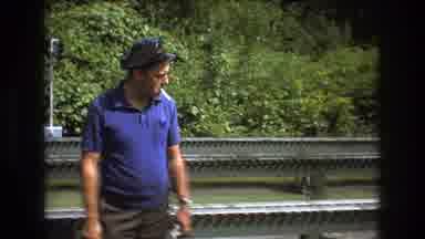 Baxter Maine USA (1975): Two Men And A Miniature Train