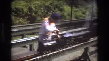 Baxter Maine USA (1975): Women Work On Small Train Tracks To Repair Trains And
