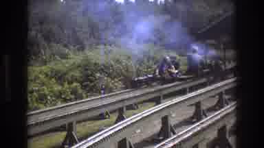 Baxter Maine USA-1975: Men Riding Miniature Trains With Smoke