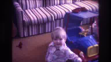 Baxter Maine USA (1975): Child Christmas Christmas Tree Couch Lights Present Toy