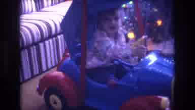 Baxter Maine USA (1975): Boy Is Playing And Enjoying With His Blue Colour Toy Car