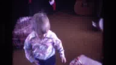 Baxter Maine USA (1975): Boy Picks Up Ball At Christmas Party And Gets His Picture