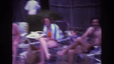 Boston USA (1975): People Outside Having Fun At A Party On A Patio