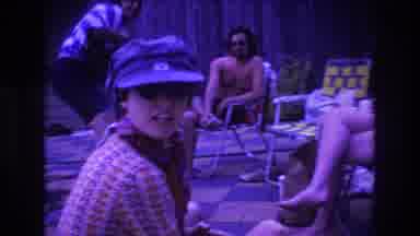 Boston USA (1975): Woman Laying By The Pool With Friends