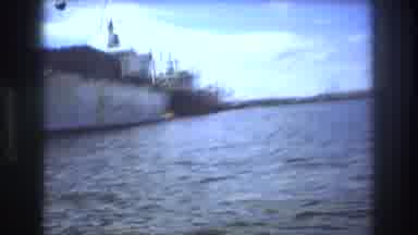 Boston USA (1975): Old Ships Float On The Sea And Women Sitting On Chair Inside