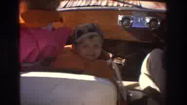 Boston USA (1975): Kids Taking A Boat Ride On A Very Choppy Lake