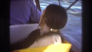 Boston USA (1975): Young Brunette Woman Commenting And Smiling At Camera After